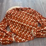 ZARA Net ‎ bloggers favorite linen printed blouse w/ bead embellished cuffs Photo 10