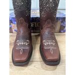 Wildflowers Bluebonnet Cedro Embroidered Cowboy Boots Brown Leather Size 7 NIB Photo 4