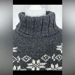 st. john's bay Vintage St John’s Bay Snowflake Wool Blend Fair Isle Turtleneck Sweater Size L Photo 7