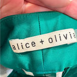 Alice + Olivia Green Faux Leather Wide Leg Pants Womens 4 Altered Corpcore Photo 7