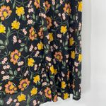 T Tahari NEW  A-Line Skirt Black/Rust Floral Print Side Split Size 2 Modest Fairy Photo 8