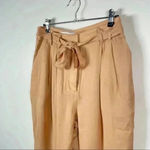 L'Academie  The Danette Bronze Button Fly Belted‎ High Rise Trouser Pants Photo 4