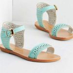 Modcloth x Chase & Chloe Aqua Sandals Photo 0
