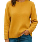 Workshop Republic Clothing Workshop Republic Mustard Yellow Scoop Neck Hi Low Sweater Size XL Photo 0