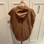 ZARA Women's Brown Oversized Hooded Vest Size Small Safari Utility Jacket Boho Photo 3