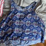 Forever 21 Blue Flowy Crop Top  Photo 2