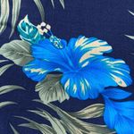 Vintage 90s Plus Size Shirt Dress Tropical Floral Criss Cross Open Back Maxi Black Photo 8