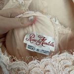 Rina Di Montella silk vtg sz 6 pastel cream prom dress padded shoulder jacket Orange Photo 2