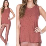 Koral Activewear Chord open back distressed tank top in sandstone size S small Photo 2