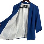 DKNY Blue Blazer Open Front Professional Office Jacket Size 10 Photo 1