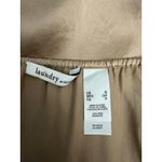 Laundry by Shelli Segal  Gold Silk Rhinestone Strap Babydoll Tunic Blouse Small Photo 4