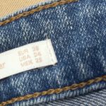 ZARA  Women’s Embroidered Floral Fringe Distressed Denim Jeans Sz 4 Cotton Blend Photo 3