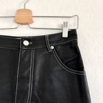 Free People  The It Factor Black Vegan Leather Pants Size 4 Photo 7