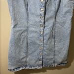 Frye  Light Blue Denim button down dress plus xxl v neck Photo 7
