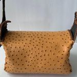 Handmade Bohemian Ostrich Leather Shoulder Bag Black Photo 5
