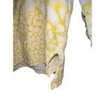 Democracy Yellow White Dot Peasant Blouse Boho 3/4 Sleeve Top Women’s Large Photo 4
