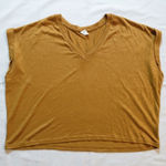 Mod Ref Oversized Copper Brown Preppy Blouse Top Womens Large Photo 0