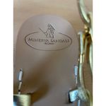 Minerva Sandali Gold Strappy Flat Leather Sandal Size 39/ US 8.5 Photo 7