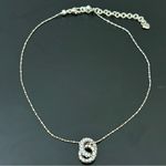 Brighton  Silver-plated Pebble Pave Crystal Interlocking Circles Necklace 9g. Photo 4