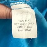 Amanda Uprichard  blue 100% silk halter minidress size small Photo 4