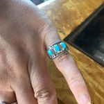 Natural Sleeping Beauty Turquoise Sterling Silver Southwestern Ring Size 5 Photo 9