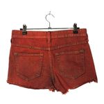 Free People  Red Overdye Distressed Denim Shorts 24 Photo 1