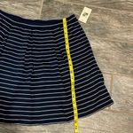 Max Studio Pleated Knit Skater Skirt Blue White Striped Women’s size M NWT Photo 6