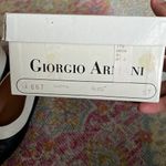 Giorgio Armani  navy/white leather flat Photo 3