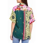 Anthropologie  Oversized Surf Shirt, Green, Medium Photo 2