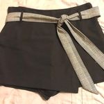 ZARA BLACK Skort With Checkered Belt Photo 0