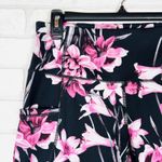 Yogalicious Women's Black Pink Floral Lily Print Active Leggings Size LG Pockets Photo 10