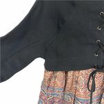 LINI by Bloomingdale’s Exclusive Claire Sweatshirt Mixed Media NWT Size Small Blue Photo 8