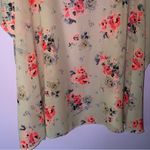 Live 4 Truth 3X Kimono Chiffon Cream Open Front Cardigan Pink Floral Photo 9
