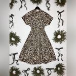 Exquise Anthropologie Cotton Blend Relaxed Leopard Tobie Shirt Dress Size XS. Brown Photo 1