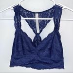 // INTIMATELY FREE PEOPLE Navy Blue Lace Racer Back Bralette Small Photo 5