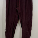 Lululemon women's 4 joggers sweatpants burgundy with contrast waistband Photo 0