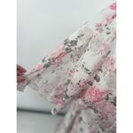 WAYF  POLY CHIFFON PINK Floral LONG Wrap DRESS Size Large Feminine Photo 9