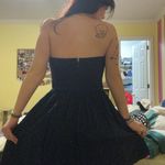 My Michelle Navy Lace Strapless Dress Photo 1