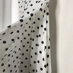 VOGUE Maxi Black White Polka‎ Dot Dress Wrap Short Sleeve NWT Medium Photo 5