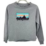 Patagonia Uprising Crew Sweatshirt Grey Mountains Logo Size XS Sustainable Photo 0