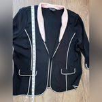 Ming Wang  black and‎ pink open front jacket size large Photo 5