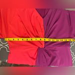 Trina Turk  Vivid Viola Etta Front Twist Dress Medium Color Block Cocktail Party Photo 8