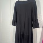 New Directions Black Long Bell Sleeve Dress Size Large EUC Photo 5