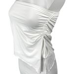 Princess Polly White Sleeveless Strapless Tube Bandeau Ruched Blouse Top Size 2 Photo 2