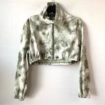 ZARA ‎ Cropped Jacket Green Camo Tie Dye L Photo 3