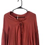 Free People Women's Size Small Burnt Orange Oversized Boho Tunic Flowy Top Photo 1