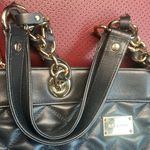 St. John  Jumbo Luxury Chain Link Quilted Leather Black Bag Photo 3