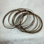 Vintage Set of 15 Stacking Bracelets Silver Gold Copper Tones Photo 3