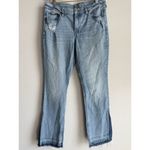 American Eagle American‎ Eagle Jeans Women's 12 90s Low Rise Skinny Kick Stretch Denim Raw Hem Photo 5