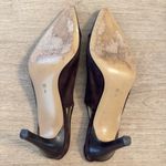 Cole Haan Size 10 Chocolate Brown Suede & Genuine Alligator Slingback Heels Photo 7